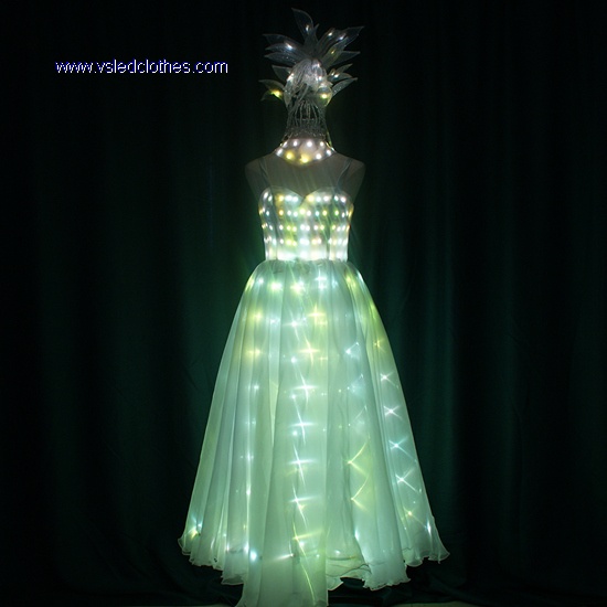 Full color LED Performance Dress With Light up Headwear