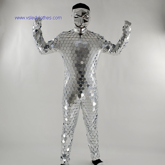 Human Discoball Mirror Bodysuit