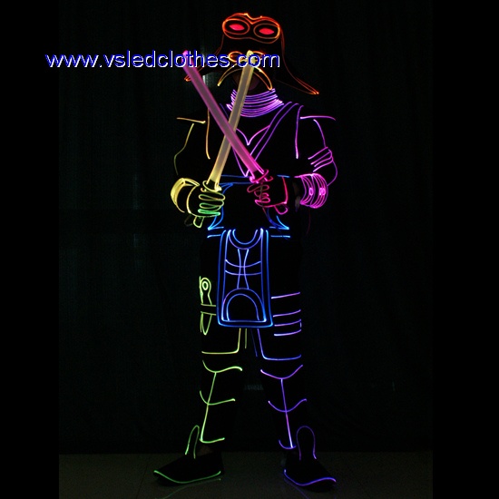 LED Light up fiber optic Warrior suit