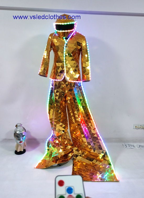Golden mirror LED Robot