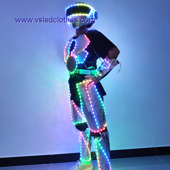 LED镜面机器人服装