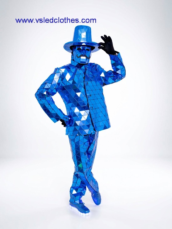 Blue mirror man suits