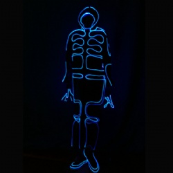 LED light Up Fiber optic Wizard Suit