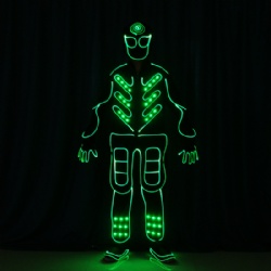Wireless controlled LED Light up fiber optic costumes