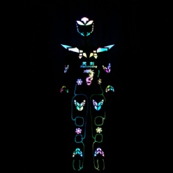 LED Cyborg Warrior Style Robot Costume