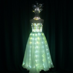 Full color LED Performance Dress With Light up Headwear
