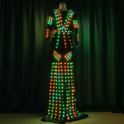 Female Stilts walker LED performance Costumes