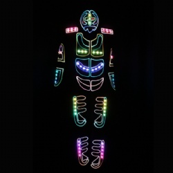Wireless programmable Tron dance costumes