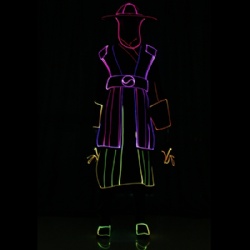 Led light warrior dance costumes