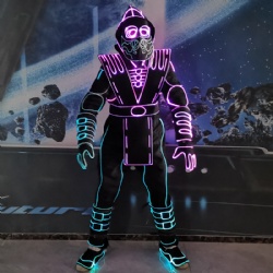 DMX512 controlled tron dance costumes