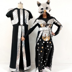 Customized mirror man performance costumes