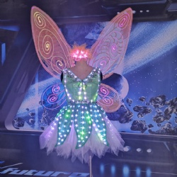 Led butterfly adult performance dress