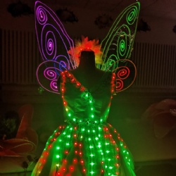 LED发光裙子带发光翅膀