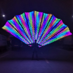 Smart LED pixels peacock tail fan props