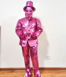 Pink mirror man costumes