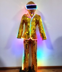 Golden mirror led suits