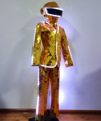 Golden mirror led suits