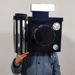 Mirror led camera helmet