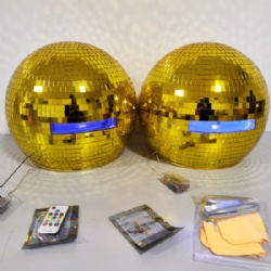 Golden Disco mirror ball head