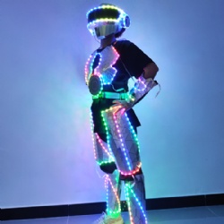 LED镜面机器人服装