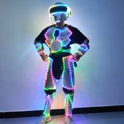 LED Mirror Robot Costumes