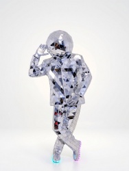 Silver mirror discoball man suits