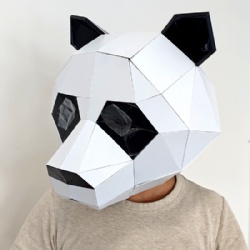 White & black mirror Panda headwear