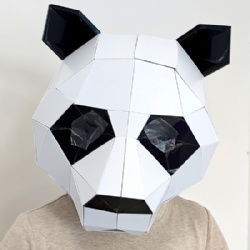 White & black mirror Panda headwear