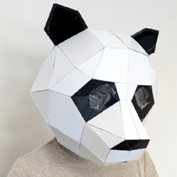 White & black mirror Panda headwear
