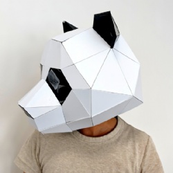 White & black mirror Panda headwear