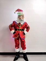Led mirror Santa Claus Costume
