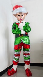 LED mirror Christmas Elf
