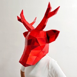 Red mirror deer headwear