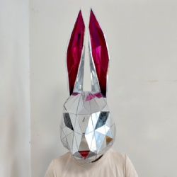 Mirror Long-Eared Rabbit Animal Headgear
