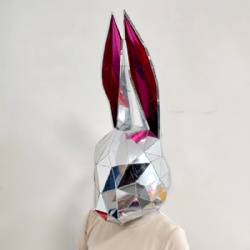 Mirror Long-Eared Rabbit Animal Headgear