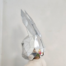 Mirror Long-Eared Rabbit Animal Headgear
