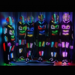 DMX512 Full color LED Robot Costumes