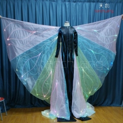 Fullcolor Fiber Optic Stilts Walkers butterfly Wings Costumes